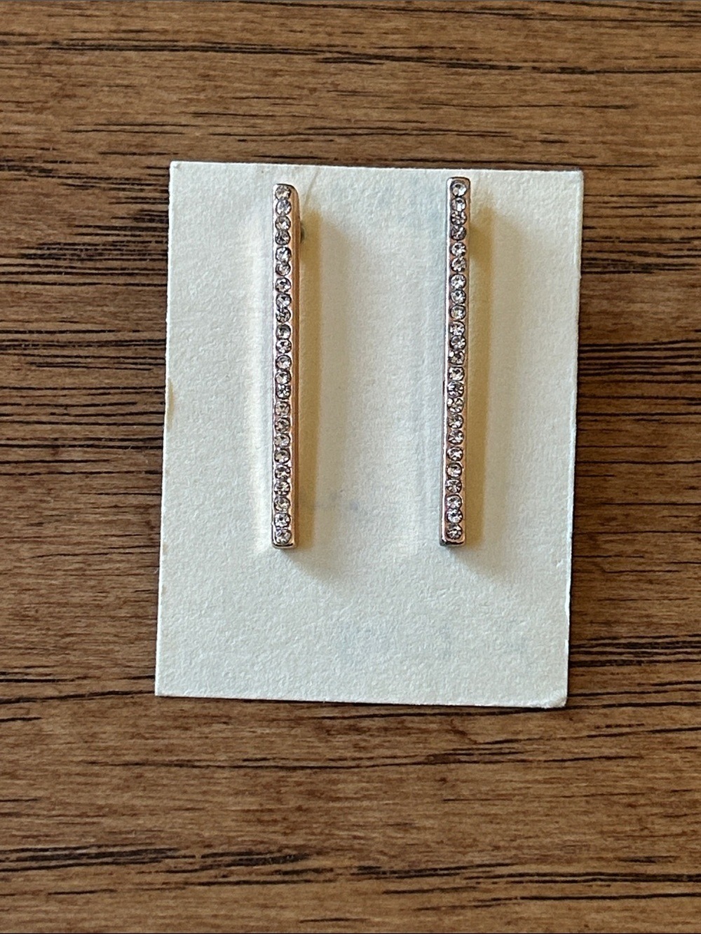 Rose Gold Bar Drop Earrings